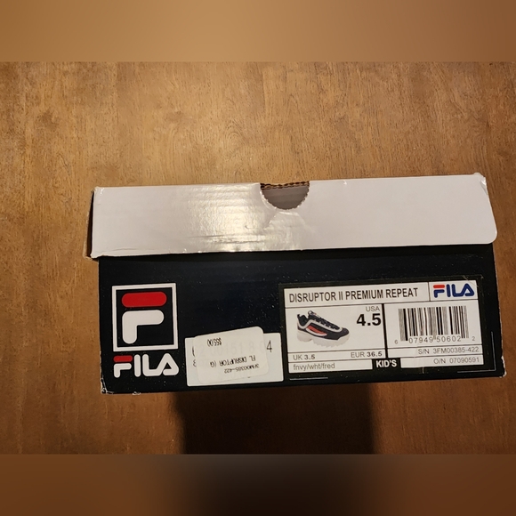 Fila Mens Navy Disruptor II Premium Repeat Low Top Sneaker Shoes US4.5 - Picture 9 of 9